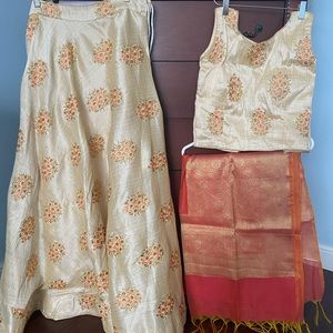 Lehenga, choli with Art Silk Banarasi dupatta